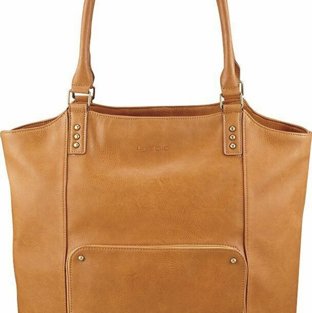 Solo Extra Large Laptop Bucket Tote Tan